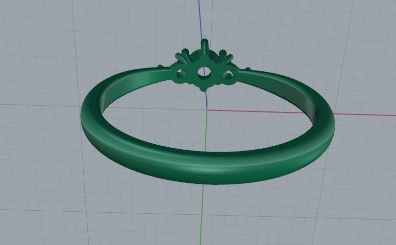 Solitaire ring Model 5001 3D print model_4