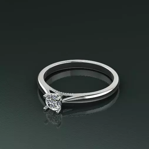 Solitaire ring Model 4999 3D print model_0