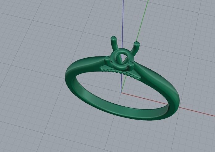 Solitaire ring Model 4999 3D print model_2