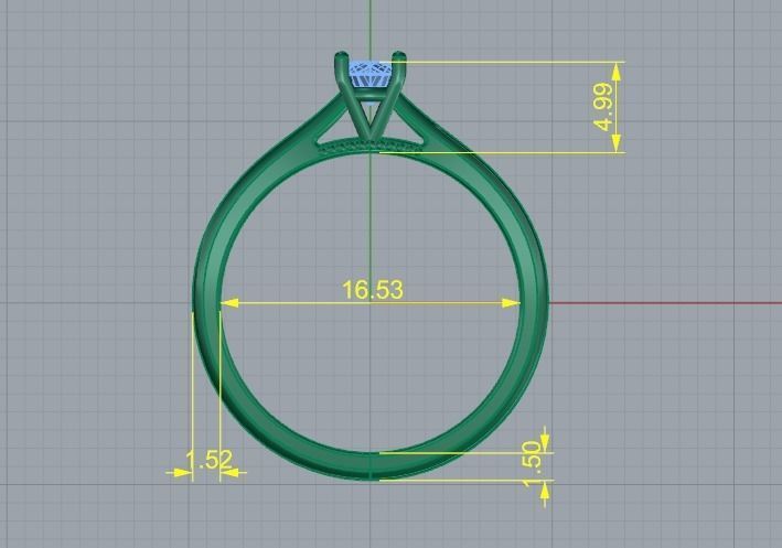 Solitaire ring Model 4999 3D print model_5