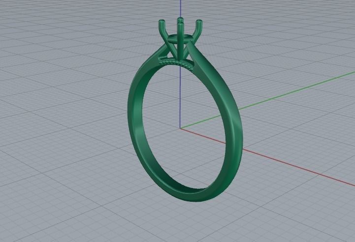 Solitaire ring Model 4999 3D print model_3