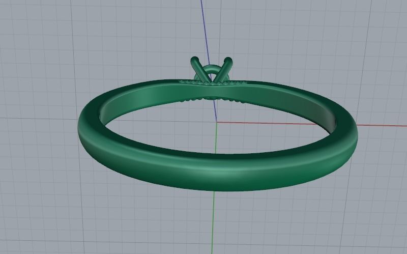 Solitaire ring Model 4999 3D print model_4