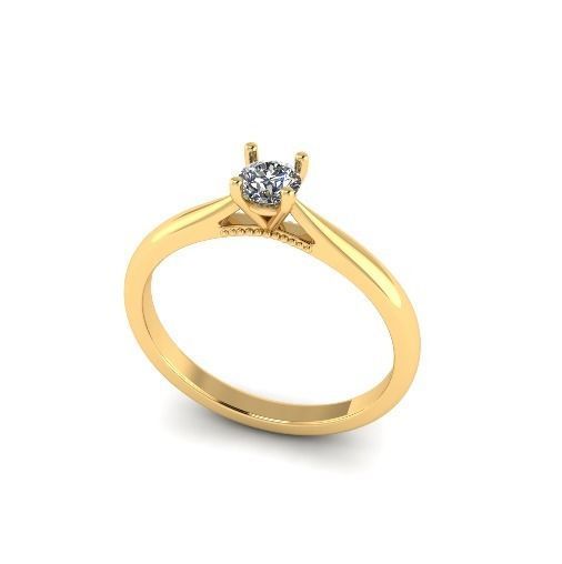 Solitaire ring Model 4999 3D print model_1