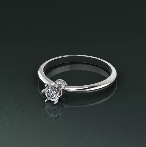 Solitaire ring Model 4998 3D print model_0