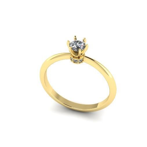 Solitaire ring Model 4998 3D print model_1