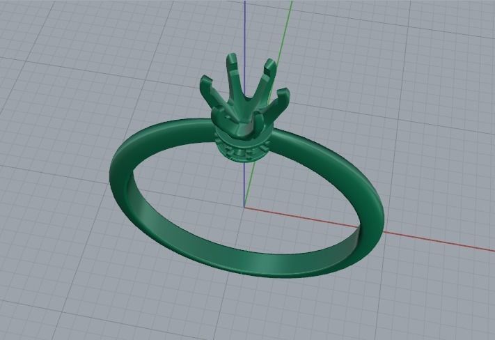 Solitaire ring Model 4998 3D print model_2