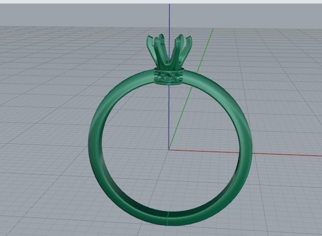 Solitaire ring Model 4998 3D print model_3
