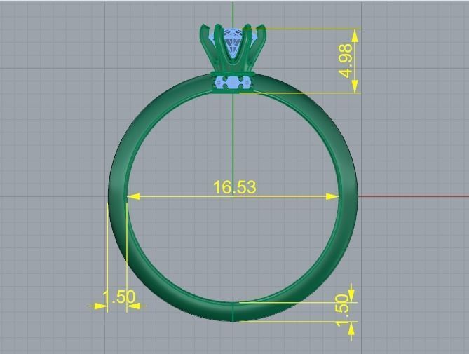 Solitaire ring Model 4998 3D print model_5
