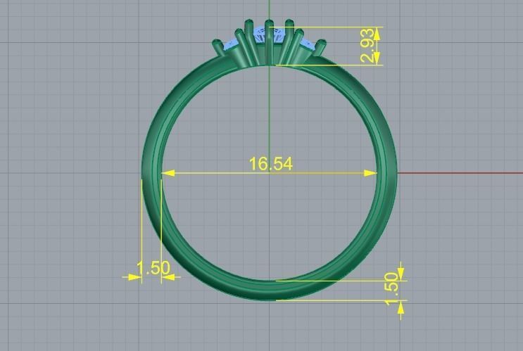 Solitaire ring Model 4997 3D print model_5