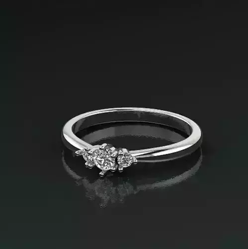 Solitaire ring Model 4997 3D print model