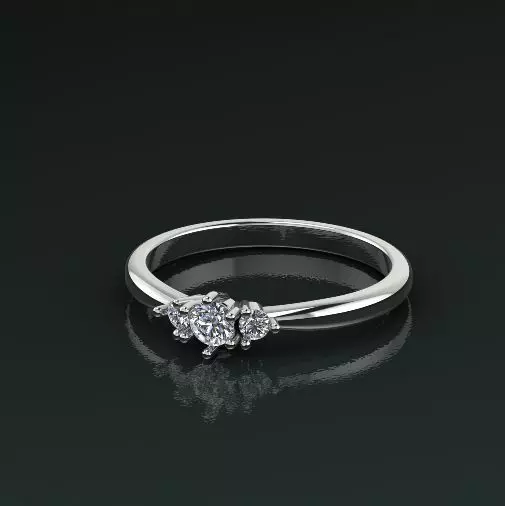 Solitaire ring Model 4997 3D print model_0