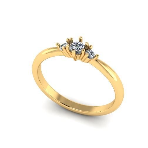 Solitaire ring Model 4997 3D print model_1
