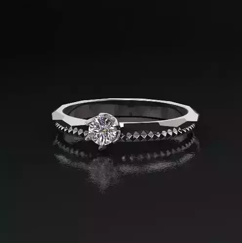 Solitaire ring Model 4996 3D print model
