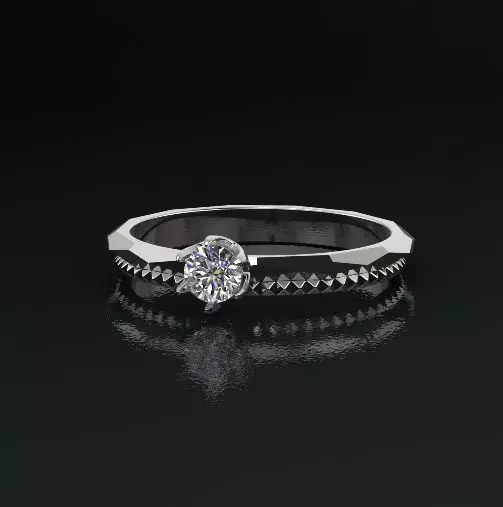 Solitaire ring Model 4996 3D print model