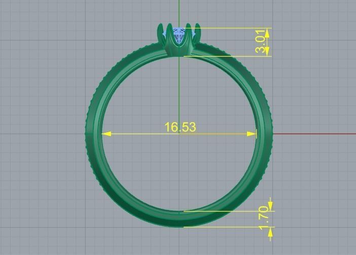 Solitaire ring Model 4994 3D print model_6