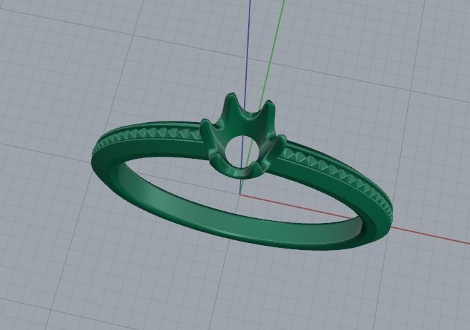 Solitaire ring Model 4994 3D print model_3