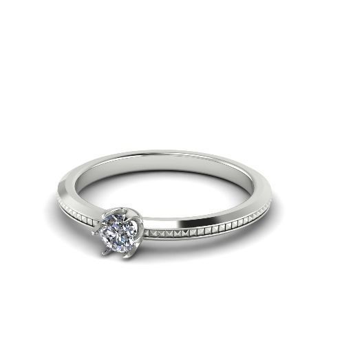 Solitaire ring Model 4994 3D print model_2