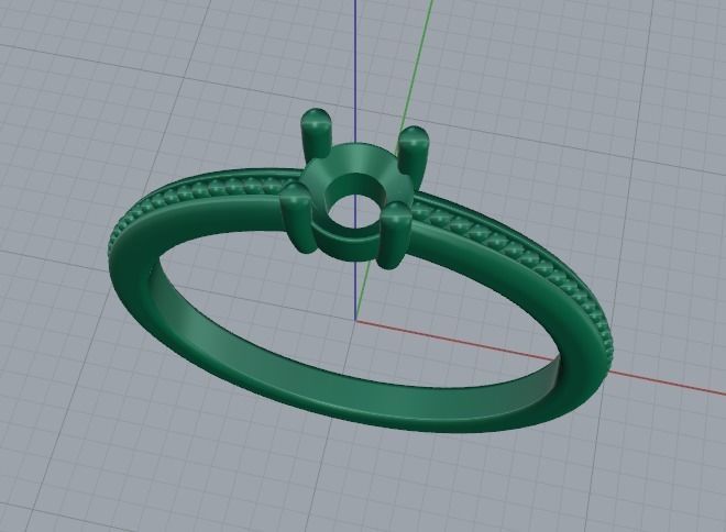 Solitaire ring Model 4993 3D print model_3