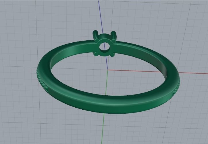 Solitaire ring Model 4993 3D print model_5