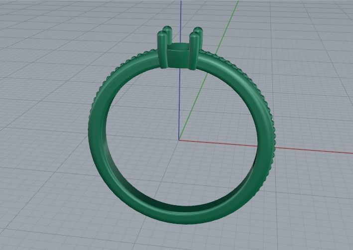 Solitaire ring Model 4993 3D print model_4