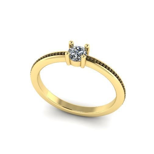 Solitaire ring Model 4993 3D print model_1