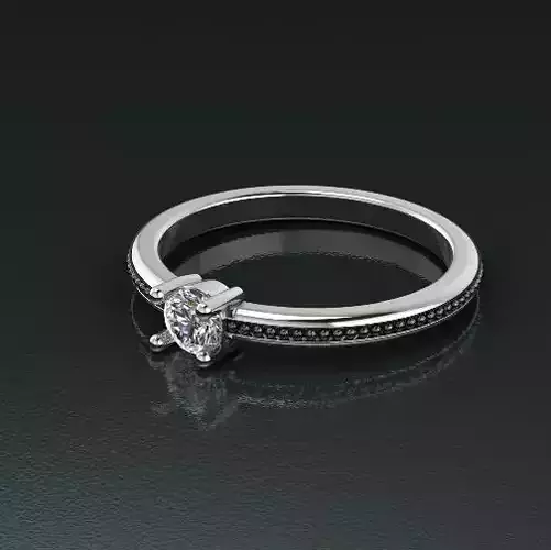 Solitaire ring Model 4993 3D print model
