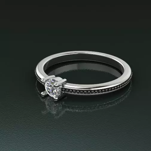 Solitaire ring Model 4993 3D print model_0