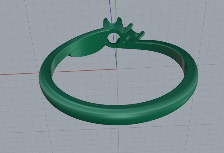 Solitaire ring Model 4989 3D print model_5