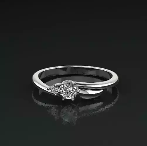 Solitaire ring Model 4989 3D print model