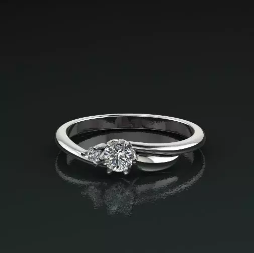 Solitaire ring Model 4989 3D print model_0