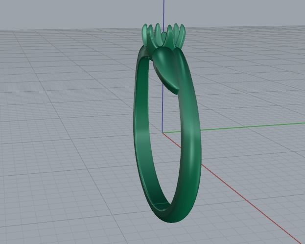 Solitaire ring Model 4989 3D print model_4