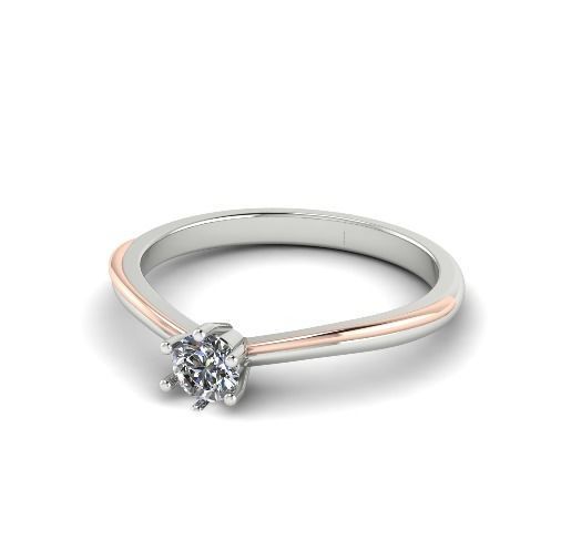Solitaire ring Model 4987 3D print model_1