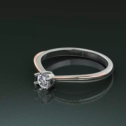Solitaire ring Model 4987 3D print model_0