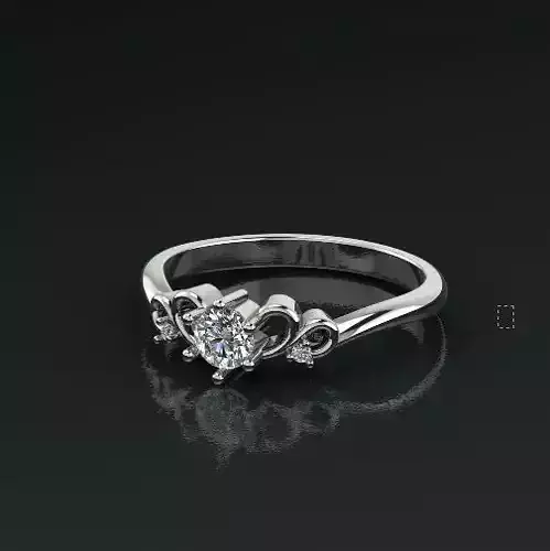 Solitaire ring Model 4986 3D print model