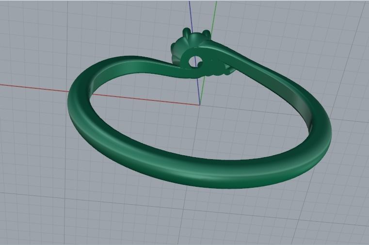 Solitaire ring Model 4985 3D print model_3