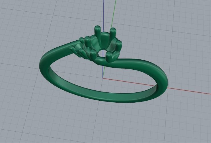 Solitaire ring Model 4985 3D print model_4