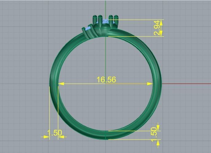 Solitaire ring Model 4985 3D print model_6