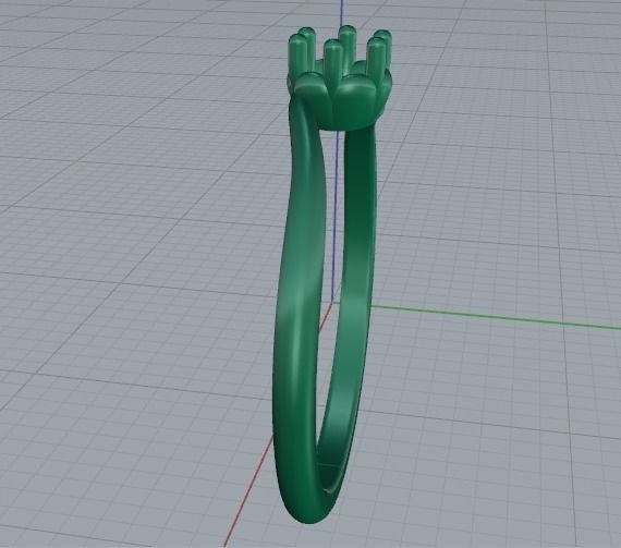 Solitaire ring Model 4985 3D print model_5