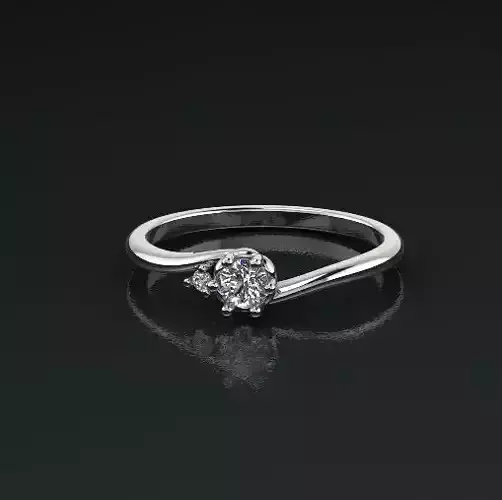 Solitaire ring Model 4985 3D print model