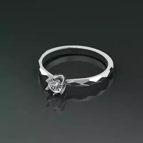 Solitaire ring Model 4984 3D print model