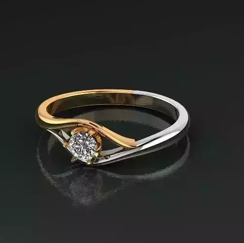 Solitaire ring Model 4981 3D print model