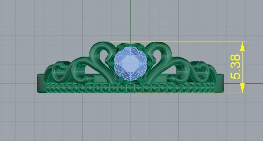 Solitaire ring Model 4980 3D print model_7