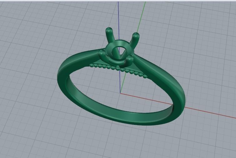 Solitaire ring Model 4978 3D print model_3