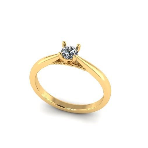 Solitaire ring Model 4978 3D print model_2
