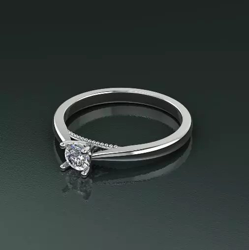Solitaire ring Model 4978 3D print model_0