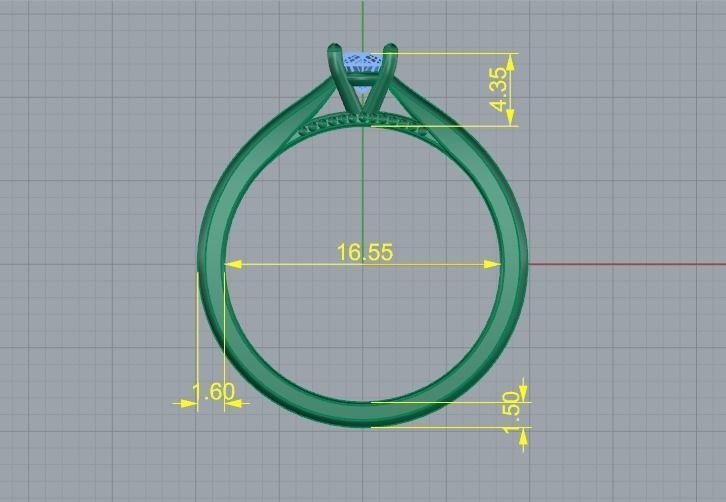 Solitaire ring Model 4978 3D print model_6