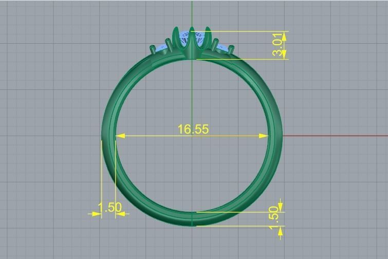 Solitaire ring Model 4977 3D print model_6