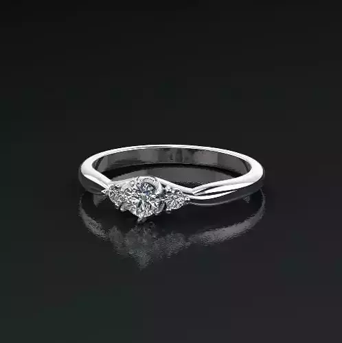 Solitaire ring Model 4977 3D print model