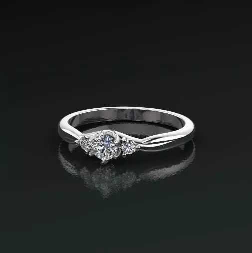 Solitaire ring Model 4977 3D print model_0