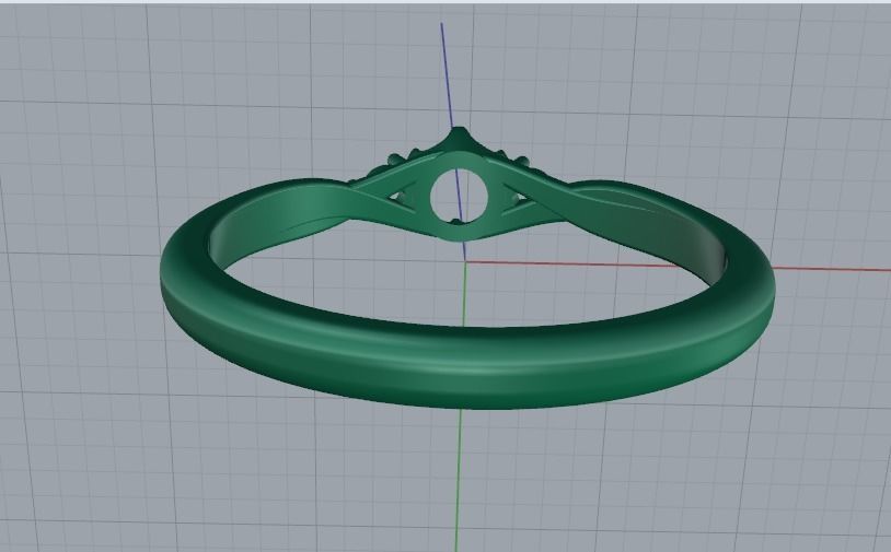 Solitaire ring Model 4977 3D print model_5